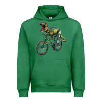Emerald t rex dinosaur riding dinosaur Urban Hoodie - RanaPortraitStore