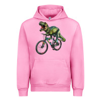 Fuchsia Pink t rex dinosaur riding dinosaur Urban Hoodie - RanaPortraitStore
