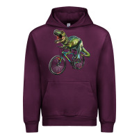 Mauve Wine t rex dinosaur riding dinosaur Urban Hoodie - RanaPortraitStore