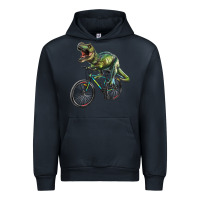 Navy t rex dinosaur riding dinosaur Urban Hoodie - RanaPortraitStore