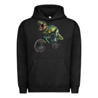 Pigment Black t rex dinosaur riding dinosaur Urban Hoodie - RanaPortraitStore