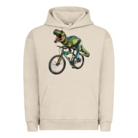 Pigment French Oak t rex dinosaur riding dinosaur Urban Hoodie - RanaPortraitStore