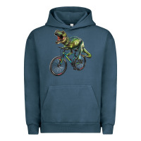 Pigment Midnight Navy t rex dinosaur riding dinosaur Urban Hoodie - RanaPortraitStore
