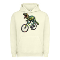 Pigment Pistachio t rex dinosaur riding dinosaur Urban Hoodie - RanaPortraitStore