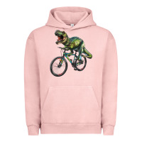 Pigment Salmon t rex dinosaur riding dinosaur Urban Hoodie - RanaPortraitStore