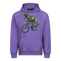 Tulip t rex dinosaur riding dinosaur Urban Hoodie - RanaPortraitStore