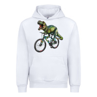 White t rex dinosaur riding dinosaur Urban Hoodie - RanaPortraitStore