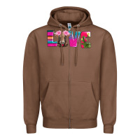 Chestnut love with braunvieh cow Zipper Hoodie - AdoDesignShop