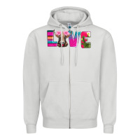 Dove Grey love with braunvieh cow Zipper Hoodie - AdoDesignShop