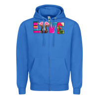 True Royal love with braunvieh cow Zipper Hoodie - AdoDesignShop