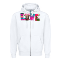 White love with braunvieh cow Zipper Hoodie - AdoDesignShop