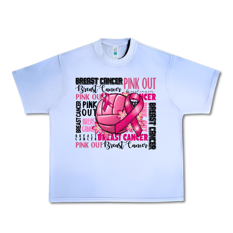 Volleyball Pink Out Breast Cancer Urban Heavy Tee by RanaPortraitStore | Teevron