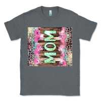 Charcoal Heather Mom leopard Classic Tee - CowGirlArtShop