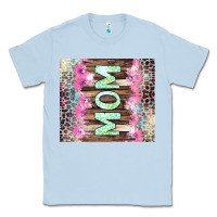 Dusty Blue Mom leopard Classic Tee - CowGirlArtShop