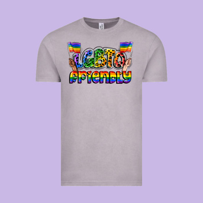 Lgbtq Friendly Pride Vintage Tee Designed By Fadigitalartstudio