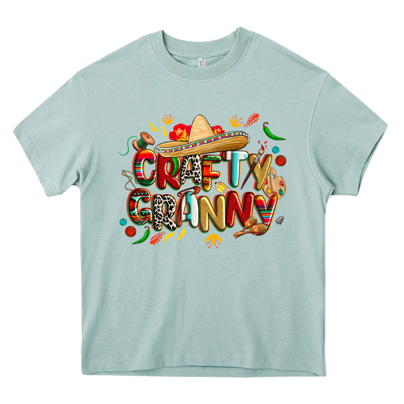 Cinco De Mayo Crafty Granny Heavy Core Tee by CowGirlArtShop | Teevron