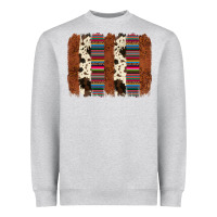 Heather Grey serape cowhide  brushstroke Heavyweight Sweatshirt - AdoDesignShop