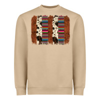 Mushroom serape cowhide  brushstroke Heavyweight Sweatshirt - AdoDesignShop