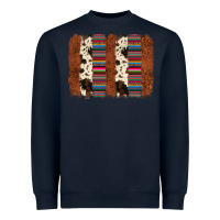 Navy serape cowhide  brushstroke Heavyweight Sweatshirt - AdoDesignShop