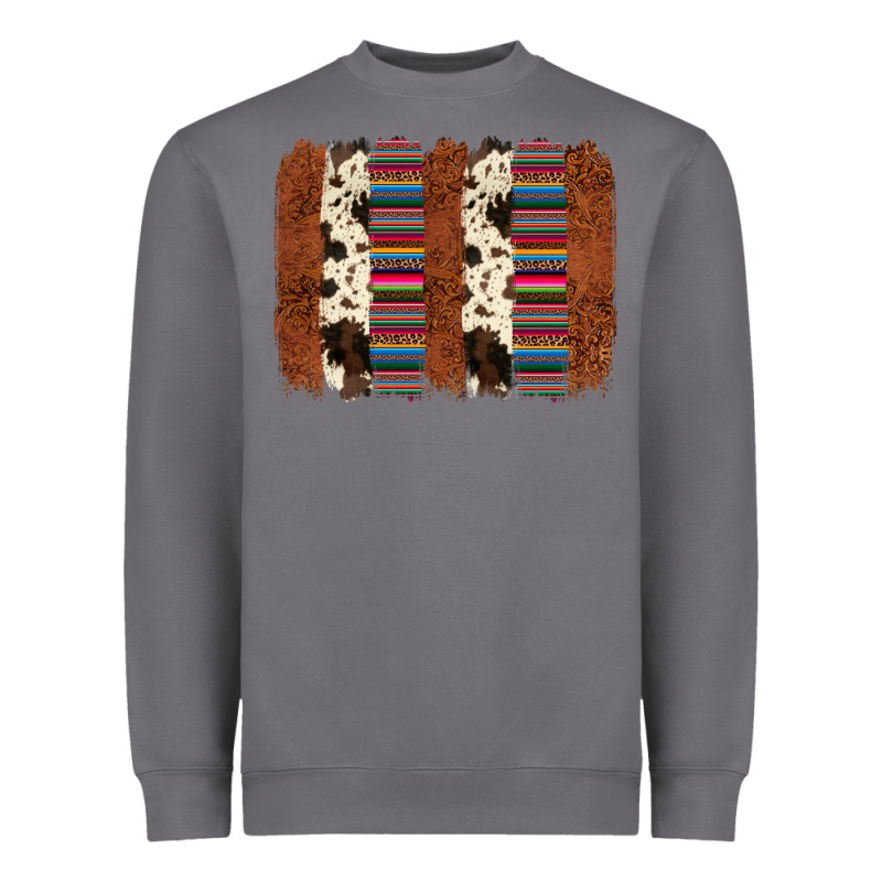 Serape Cowhide  Brushstroke Heavyweight Sweatshirt by AdoDesignShop | Teevron