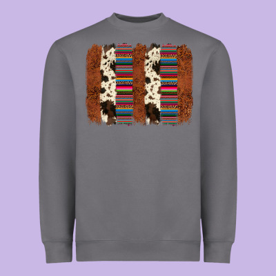 Serape Cowhide  Brushstroke Heavyweight Sweatshirt Designed By Adodesignshop
