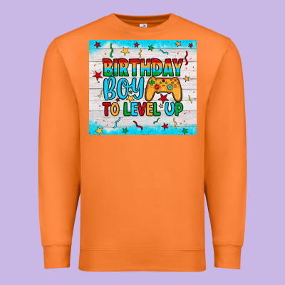 Birthday Boy To Level Up Premium Sweatshirt Designed By Jahusdesignshop