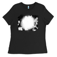 Black Cowhide Bleached Ladies Tee - CowCowDesign