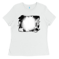 White Cowhide Bleached Ladies Tee - CowCowDesign