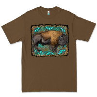 Cacao bison with gemstone background Premium Tee - RanaPortraitStore