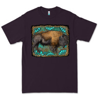 Plum bison with gemstone background Premium Tee - RanaPortraitStore
