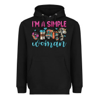Black i'm a simple woman Heavyweight Hoodie - JahusDesignShop