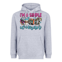 Heather Grey i'm a simple woman Heavyweight Hoodie - JahusDesignShop
