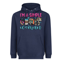 Navy i'm a simple woman Heavyweight Hoodie - JahusDesignShop