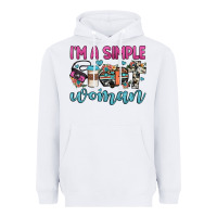 White i'm a simple woman Heavyweight Hoodie - JahusDesignShop