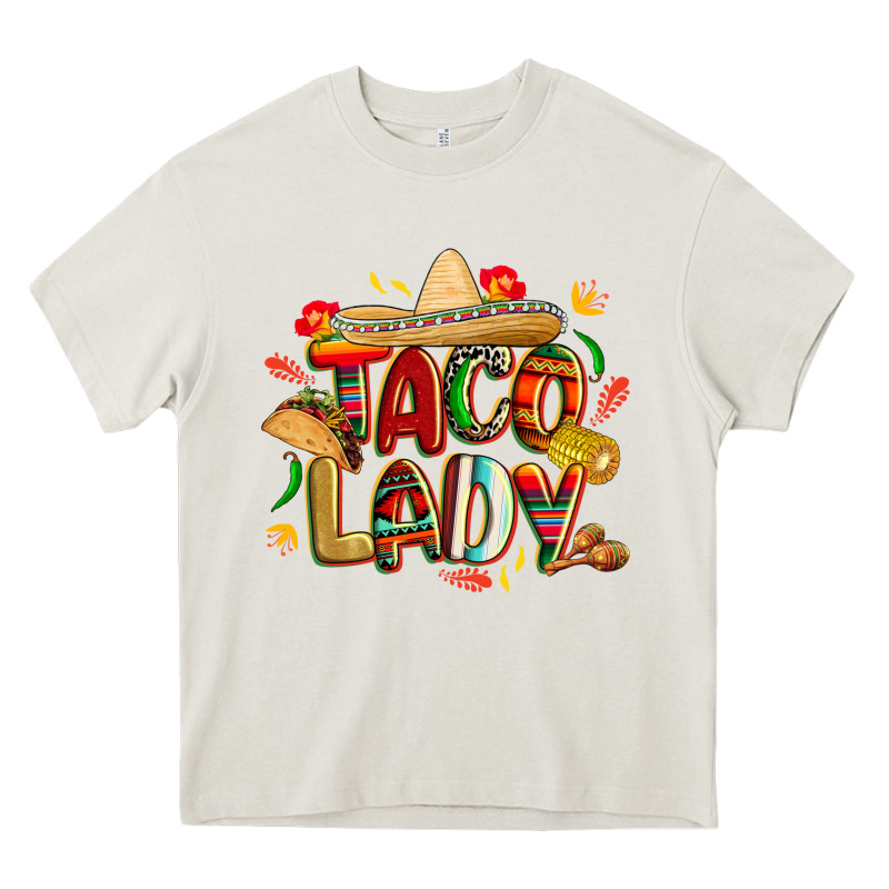 Cinco De Mayo Taco Lady Heavy Core Tee by CowGirlArtShop | Teevron