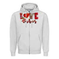 Dove Grey love vibes Zipper Hoodie - AdoDesignShop