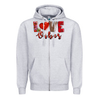 Heather Grey love vibes Zipper Hoodie - AdoDesignShop