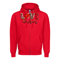 Red love vibes Zipper Hoodie - AdoDesignShop