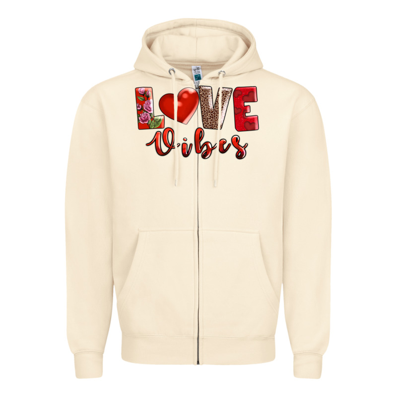Love Vibes Zipper Hoodie by AdoDesignShop | Teevron