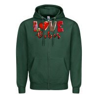 Sports Green love vibes Zipper Hoodie - AdoDesignShop