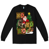 Christmas Trex Ho Ho Ho Santa Long Sleeve Tee | Teevron