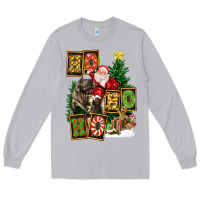 Moon Dust Christmas Trex Ho Ho Ho Santa Long Sleeve Tee - FaDigitalArtStudio