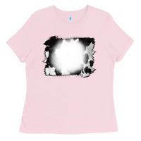 Bubblegum Pink Cowhide Bleached Ladies Tee - CowCowDesign