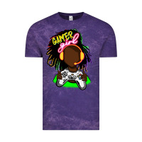 Cloud Purple black gamer girl Vintage Tee - FaDigitalArtStudio