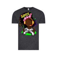 Vintage Black black gamer girl Vintage Tee - FaDigitalArtStudio