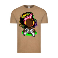Vintage Coffee black gamer girl Vintage Tee - FaDigitalArtStudio