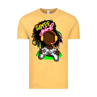 Vintage Mustard black gamer girl Vintage Tee - FaDigitalArtStudio