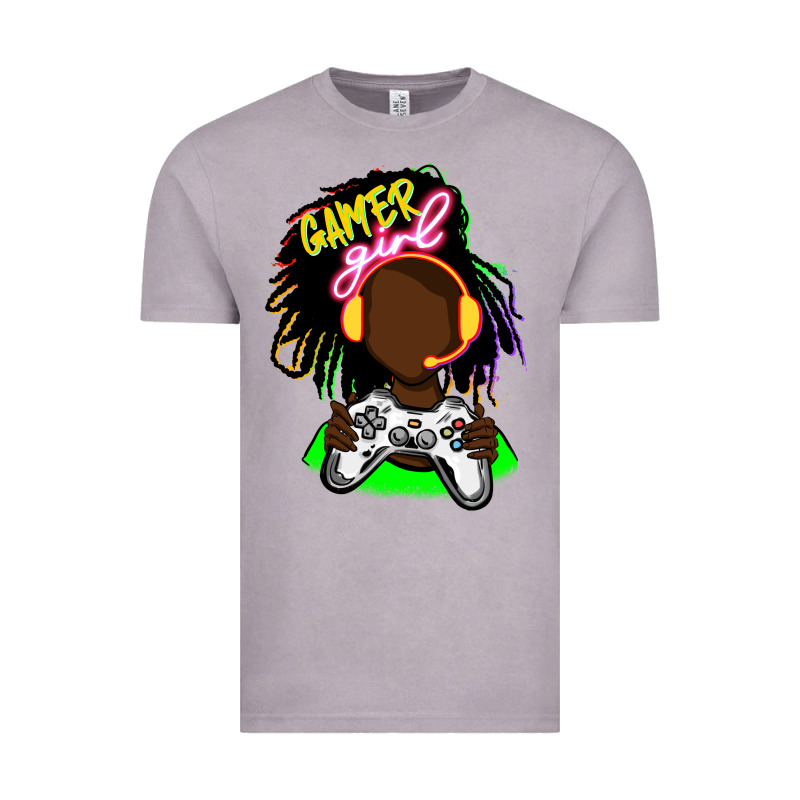 Black Gamer Girl Vintage Tee by FaDigitalArtStudio | Teevron