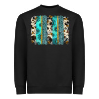 Black gemstone sunflower cowhide brushstroke Heavyweight Sweatshirt - AdoDesignShop