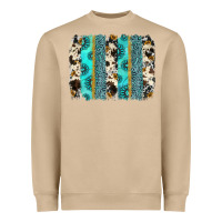 Mushroom gemstone sunflower cowhide brushstroke Heavyweight Sweatshirt - AdoDesignShop